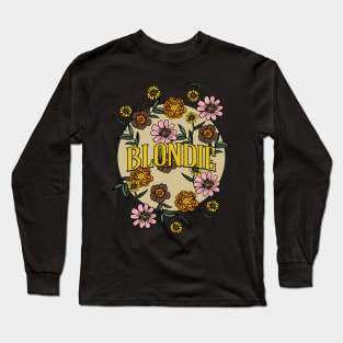 Blondie Name Personalized Flower Retro Floral 80s 90s Name Style Long Sleeve T-Shirt